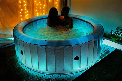 Mspa 6 Persons Starry 2021 Portable Hot Tub With Led Outdoor Bubble Spa Pool Jacuzzi Hot Tub