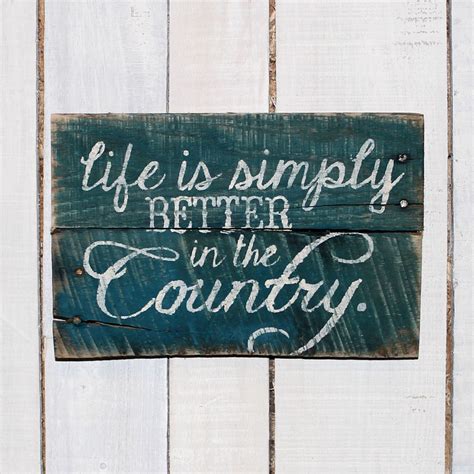 Rustic Country Hand Painted Reclaimed Pallet Wood Sign Life Is Simply