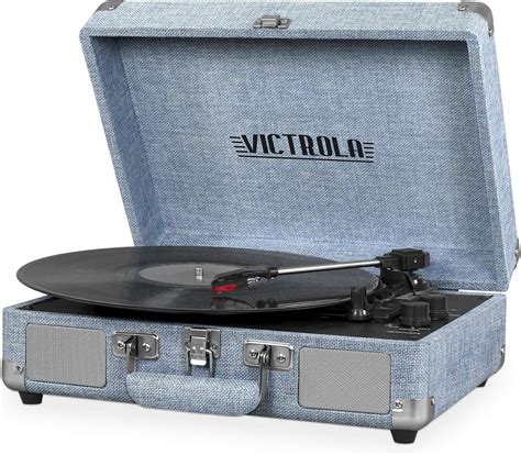 Victrola Vintage 3 Speed Bluetooth Portable Suitcase Record Player With