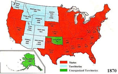 Us Territorial Maps 1870 Source ~mapterritory1870maphtml Map