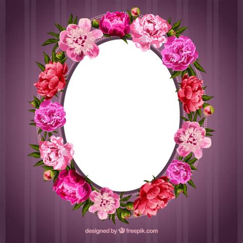 Bestellen sie ihre blumen bequem bei uns! Rahmen aus Blumen | Download der kostenlosen Vektor
