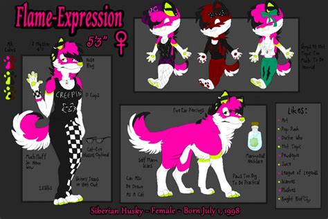 Fursona Ref 2014 By Flame Expression On Deviantart