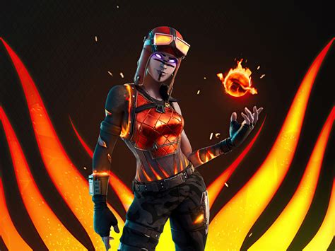 Blaze Character Skin Fortnite Fire Ball 2020 Wallpaper Hd Image