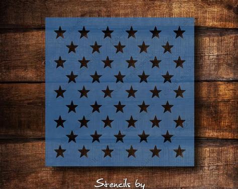 50 Stars Stencil For Diy Wood American Flags Multiple Sizes Etsy