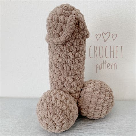 Easy Crochet Pattern Pdf Plush Penis Toy Neck Pillow Dick Inspire Uplift