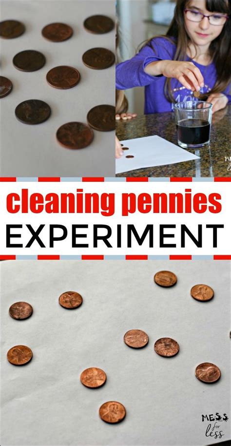 Cleaning Pennies Experiment How To Clean Pennies Science For Kids
