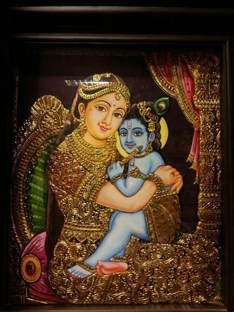 Baby Krishna Tanjore Painting, Thanjavur Paintings, तँजोर पेंटिंग in 