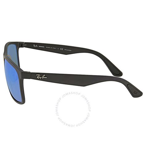 Ray Ban Chromance Polarized Blue Mirror Square Unisex Sunglasses Rb4264
