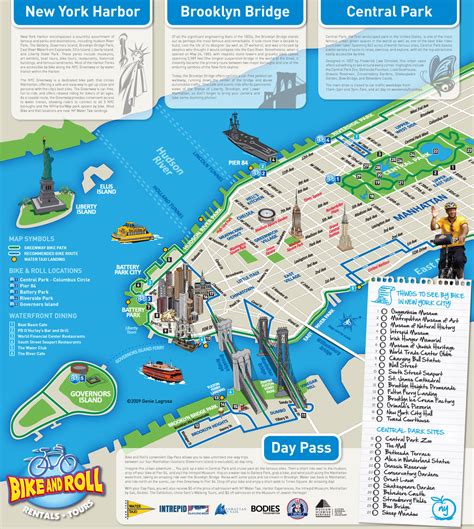 Large Detailed Alternative New York City Tourist Map New York City