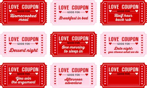Download Printable Love Coupons For Him Free Parallel Png Image With