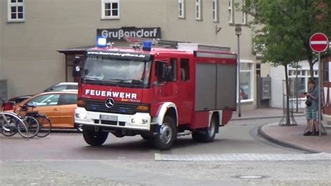 B Y Tlf Freiwillige Feuerwehr Gifhorn Auf Alarmfahrt Zum Brandeinsatz Youtube