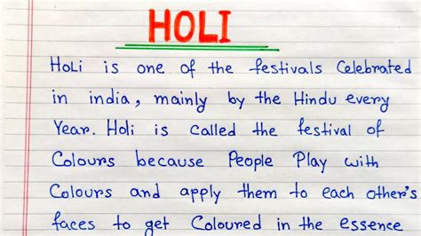 Holi Essay In English Write Essay On Holi Festival Holi Festival