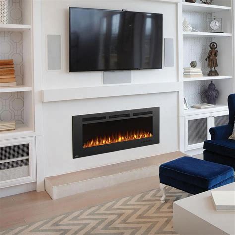 Wall Mounted Electric Fireplace Ideas With Tv Above