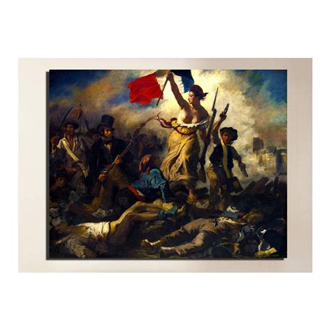 Imagen De La Libertad Guiando Al Pueblo Eugène Delacroix Impresión En Lienzo Con O Sin Marco