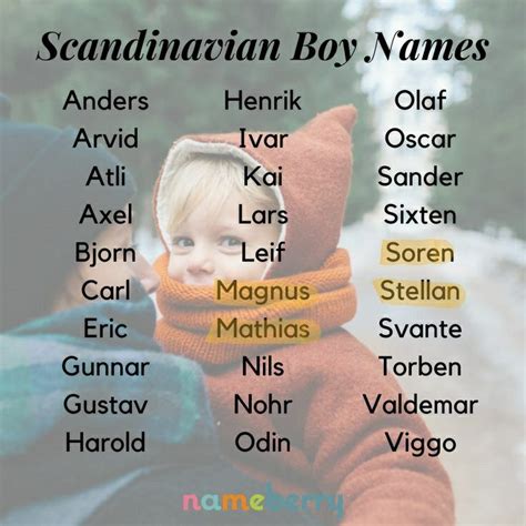 Swedish Names Nordic Names Scandinavian Names Unusual Names Unique