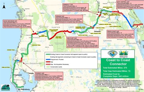 Coast To Coast Connector Commute Orlando Pinellas Trail Map