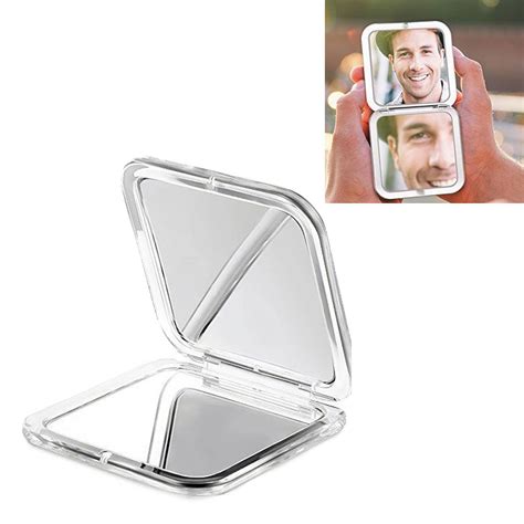 6 Double Sided Folding Mirror Compact Magnifying Travel Cosmetic Makeup