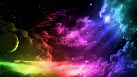 Rainbow Space Wallpaper 735946