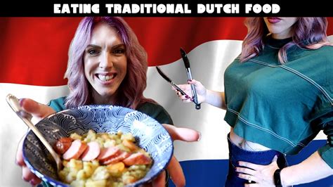 eating traditional dutch food stamppot bitterballen and erwtensoep youtube