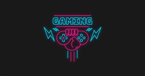 Neon Gaming Logo Gaming Sticker Teepublic