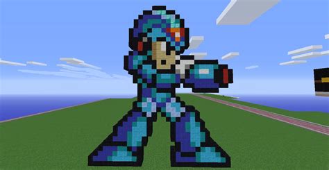Minecraft Pixel Art Of Mega Man X By Megathekiddva On Deviantart