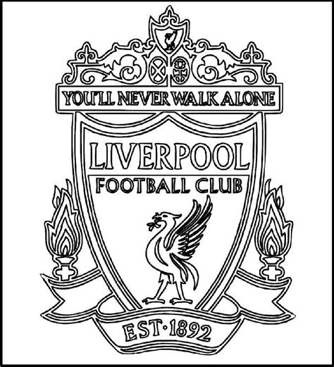 Manchester city manchester united kingdom. Liverpool Football Club Logo Coloring Printable Picture ...