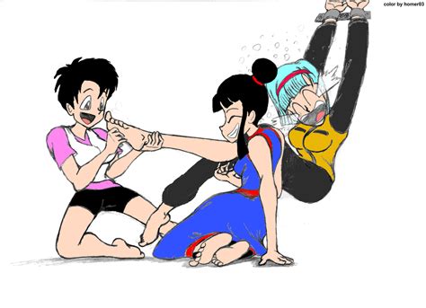 Chichi And Videl Tickles Bulma By Ralftheralfman On Deviantart