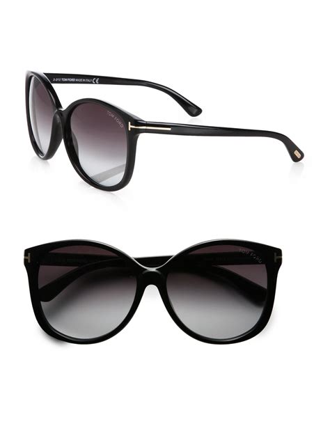 The godfather of glamour, sample the excellently opulent world of the legendary designer with our collection tom ford eyewear sunglasses for women. Tom ford Alicia Oversized Round Acetate Sunglasses in ...