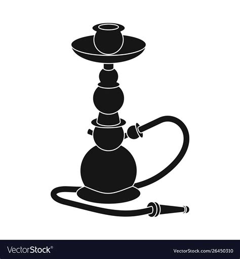 Isolated Object Hookah And Smoke Logo Royalty Free Vector