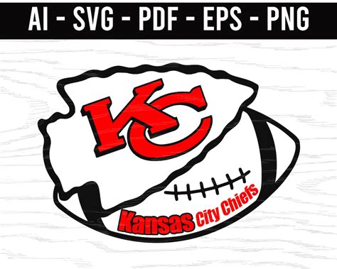 Kansas City Chiefs Ball Logo SVG png ai eps pdf NFL sports | Etsy