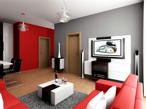 Wenn es um dekoration geht, ist das wohnzimmer der wichtigste raum im haus. Wohnzimmerwand Ideen Grau Rot Schön On In Beautiful ...