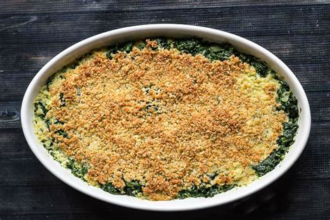 Cook, covered, 1 minute or just until wilted. Spinach Casserole with Cheesy Panko Bread Crumbs | Hearth ...