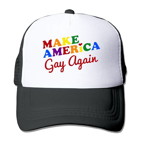 DUTRODU For Men Women Baseball Caps Meshback Make America Gay Again Hat