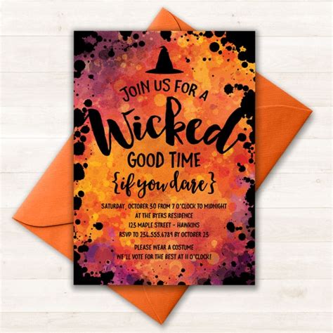 Adult Halloween Party Invitations