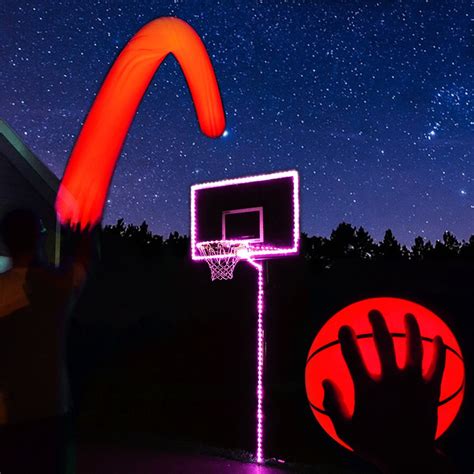 Light Up Led Basketball And Hoop Lighting Kit - Shop Glow In The Dark Sports Equipment ...