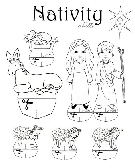 Free Coloring Page Nativity Set Christen Noelle Coloring Pages