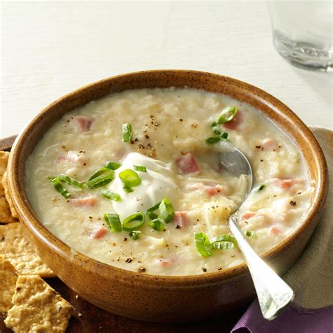 Slow Cooker Potato And Ham Soup Recipe Taste Of Home