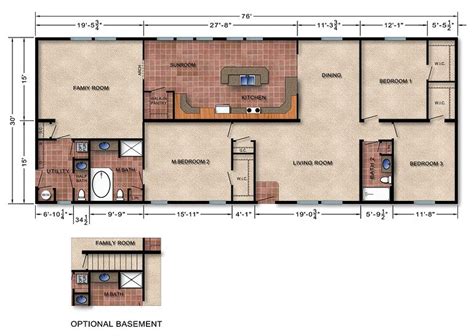Michigan Modular Home Floor Plan 159 Big Kitchen Modular Home Dealers