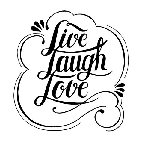 Live Laugh Love Silhouette Art Digitemb