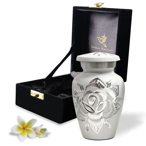 Buy White Rose Urn Keepsake Small Urn For Ashes With Premium Box