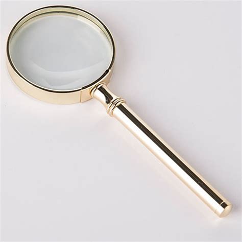 2 5x Optical Glass Magnifier 70mm Lens 18k Imitation Gold Plati Metal Frame Magnifying Glass