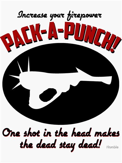 Pack A Punch Sticker By Nombie Redbubble