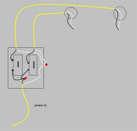 Seems sort of a waste though to be doing it this way now that. How to Wire Two Light Switches With 2 lights with One Power Supply diagram