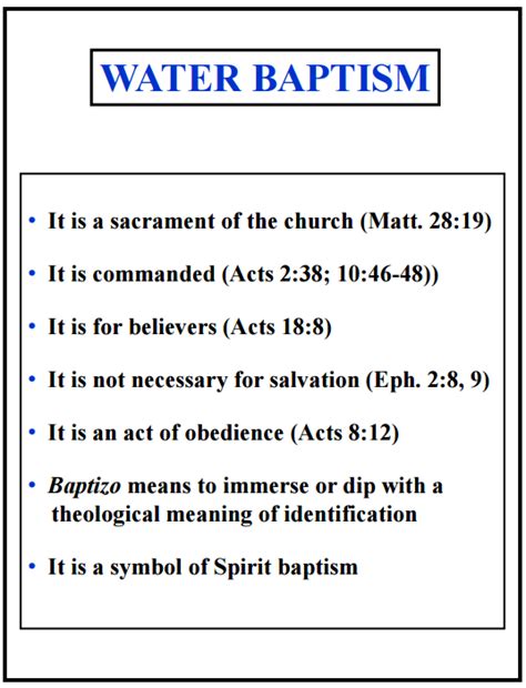 Water Baptism Biblical Resources