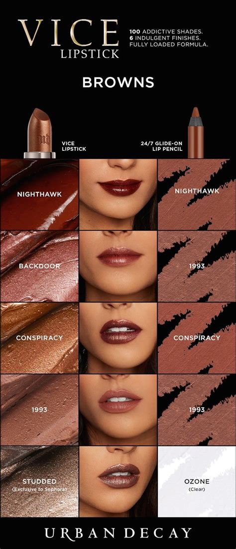 Vice Lipstick Browns Lipstick Swatches Makeup Swatches Lipstick