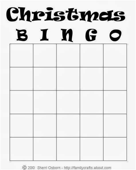 3 Blank Christmas Bingo Templates