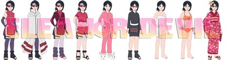 Sarada Outfit Guide By Eleanor Devil On Deviantart