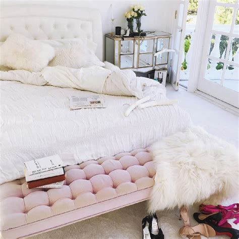 Bridal veil microfiber bedroom storage ottoman. 14 Fabulous End of Bed Benches for the Bedroom