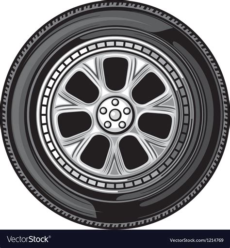 Wheel Tyre Royalty Free Vector Image Vectorstock