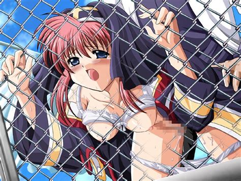 Rule 34 Against Fence Bent Over Blue Eyes Blush Bra Bra Lift Breasts